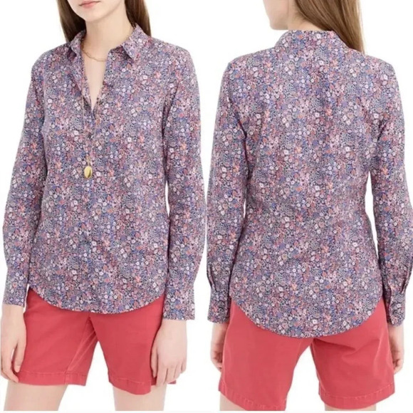 J. Crew • Liberty Kayoko Floral Slim Perfect Shirt - Picture 1 of 7